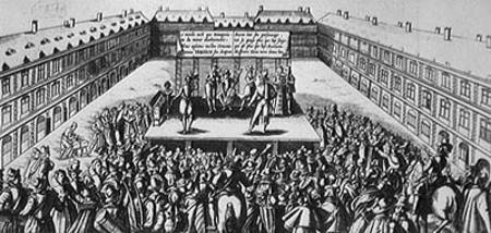 Outdoor Theatrical Performance with Antoine Firard (1584-1633), known as Tabarin, on Stage van French School