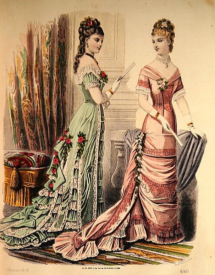 Paris fashion, from ''Journal des Demoiselles'' published Dupuy Paris van French School