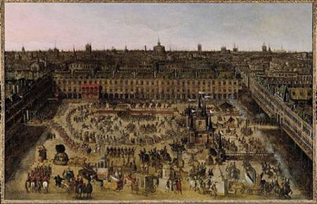 The Place Royale and the Carrousel in 1612 van French School