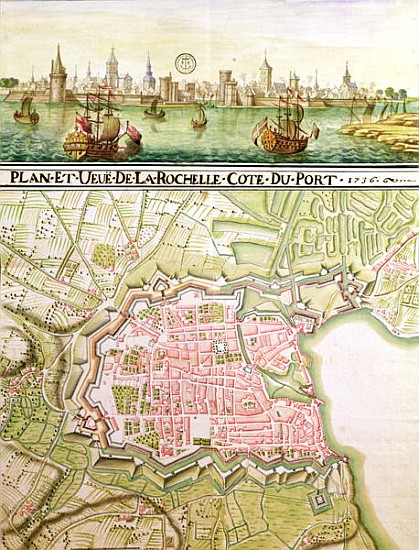 Plan of the town of La Rochelle van French School