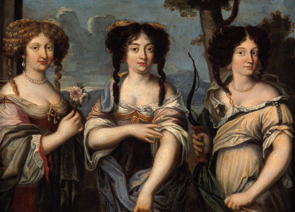 Portrait of the Three Nieces of Cardinal Mazarin van French School