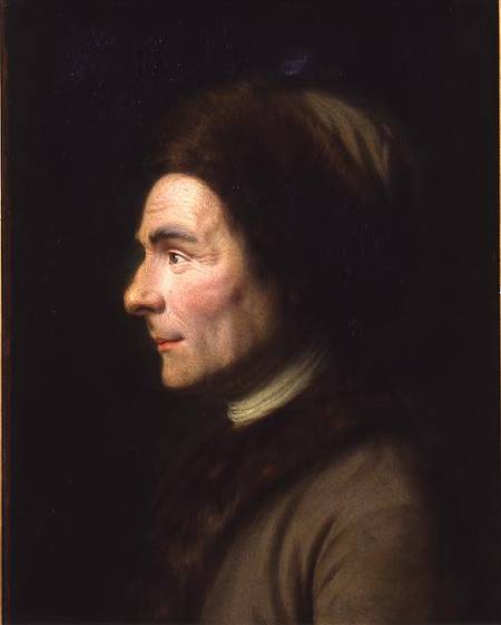 Portrait of Jean-Jacques Rousseau (1712-78) van French School