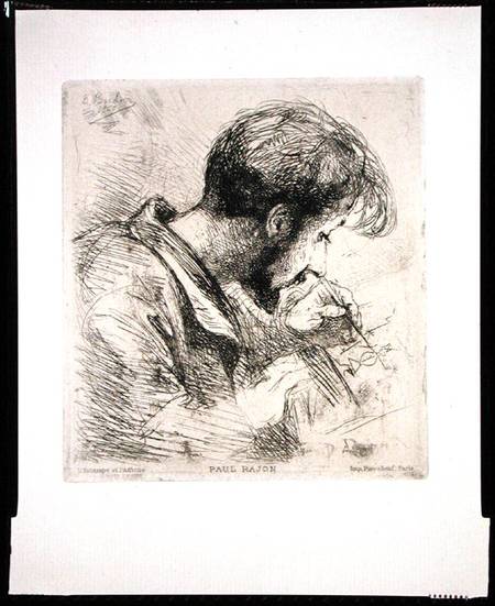 Portrait of Paul Rajon (1843-88) 1867 van French School