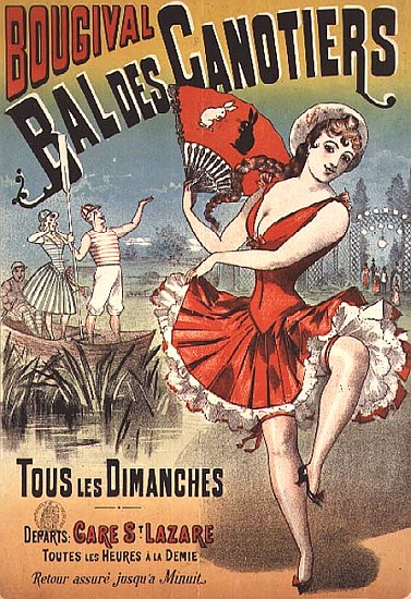 Poster for the ''Bal des Canotiers, Bougival'' van French School