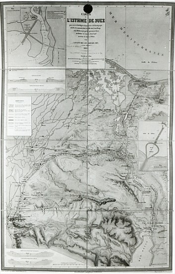 Preparatory Map of the Suez Canal van French School