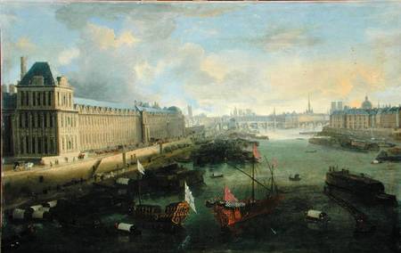 The Seine Viewed Towards the Pont Neuf, the Louvre and the College Mazarin van French School