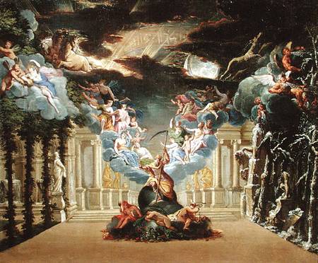 Set design for 'Atys' by Jean-Baptiste Lully (1632-87) van French School