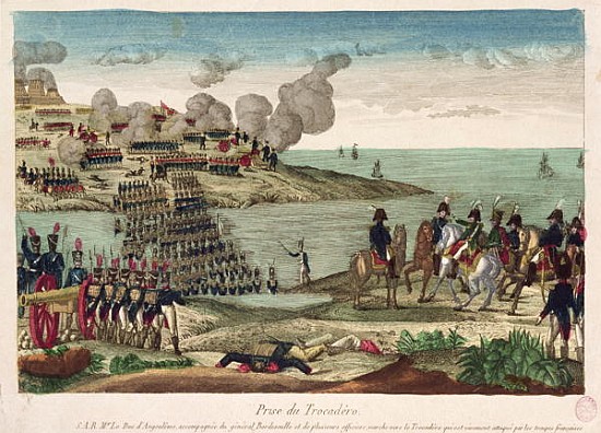 Siege of Trocadero Louis-Antoine de France (1775-1844) Duc d''Angouleme, 31st August 1823 van French School