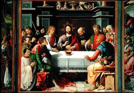 The Last Supper, central panel from the Eucharist Triptych van French School