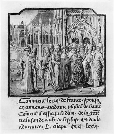 T.2 fol.311v Marriage of Charles VI (1368-1422) King of France and Isabella of Bavaria (1371-1435) a van French School