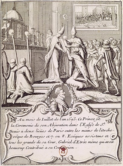 The Abjuration of Henri IV (1553-1610) at St. Denis, July 1593 van French School
