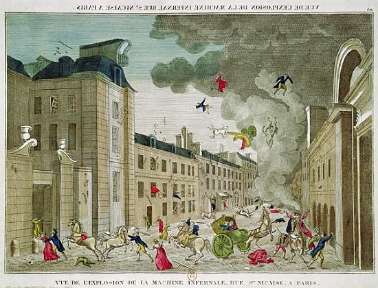 The Attempted Assassination of Napoleon Bonaparte (1769-1821) on the Rue Saint-Nicaise, Paris, 24th  van French School