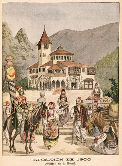 The Bosnian Pavilion at the Universal Exhibition of 1900, Paris, illustration from ''Le Petit Journa van French School