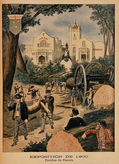 The Canadian Pavilion at the Universal Exhibition of 1900, Paris, illustration from ''Le Petit Journ van French School