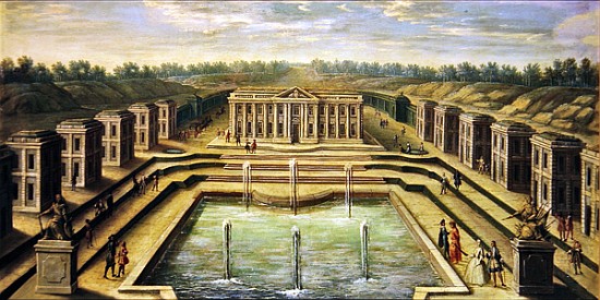The Chateau and Pavilions at Marly from the perspective of the gardens, early eighteenth century van French School
