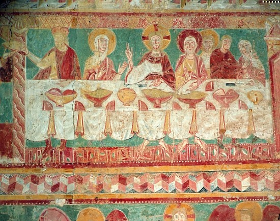 The Marriage at Cana, from the South wall of the Choir, 12th century van French School