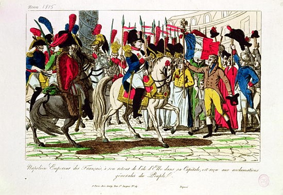 The People of Paris Acclaiming Napoleon (1769-1821) on his Return from Elba in 1815 van French School