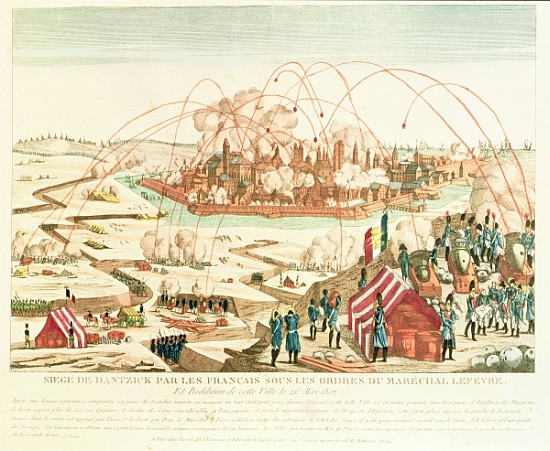 The Siege of Danzig under the command of Marshal Pierre Joseph Lefebvre (1755-1820) and the Surrende van French School