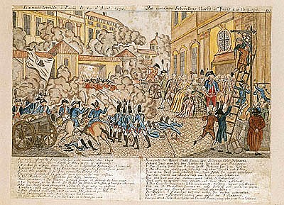 The Terrible Night in Paris, 10th August 1792 van French School