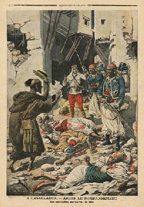 Casablanca after the bombing, illustration from ''Le Petit Journal'', supplement illustre, 25th Augu