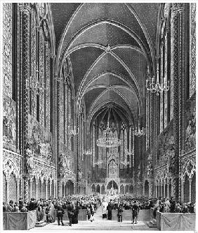Celebration of the mass for the magistrature at the Sainte Chapelle, c.1849
