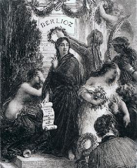 Engraving dedicated to the memory of Hector Berlioz