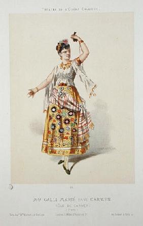 Galli Marie in the role of Carmen in ''Carmen'' Georges Bizet (1840-75)