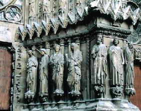 Jamb figures from the right side of the central portal, west facade