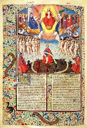 Ms 246 fol.371v The Last Judgement, from ''De Civitate Dei'' by St. Augustine of Hippo (354-430)