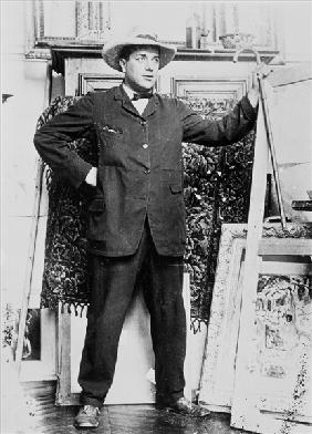 Portrait of Georges Braque (1882-1963) (b/w photo) 