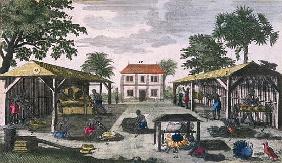 The Colonial Household, illustration from ''Histoire des Antilles'' Jean Baptiste Labat (1663-1738) 