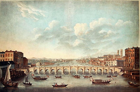 View of Westminster Bridge; engraved by Pierre Michel Alix (1762-1817) van French School