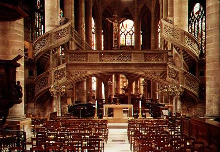 View of the rood-screen van French School