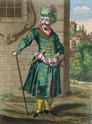 The Persian, from the 'Recueil d'Estampes sur les Costumes du Levant', engraved by Gerard Jean Bapti van French School, (18th century)