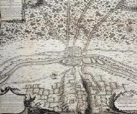 Lutetia or the second plan of Paris in the 4th and 5th centuries A.D., 1722 (engraving)