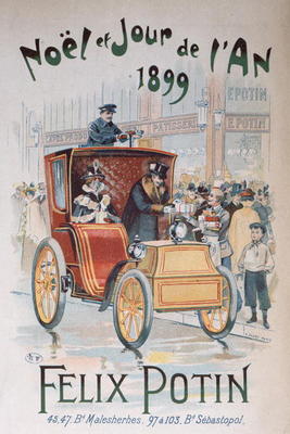 Advertisement for 'Felix Potin', Christmas and New Year 1899 (colour litho) van French School, (19th century)