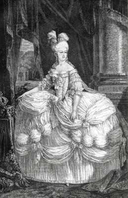 Portrait of Marie Antoinette (1755-93) (engraving)