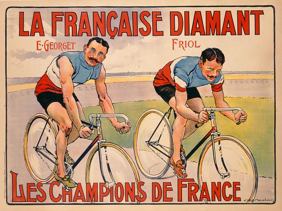 Poster advertising 'La Francaise Diamant' van French School, (20th century)