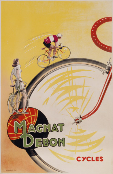 Poster advertising 'Magnat Debon' cycles van French School, (20th century)