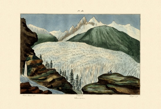 Glaciers van French School, (19th century)