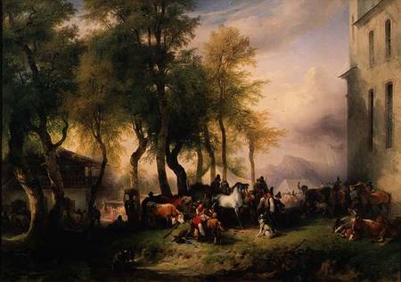 Cattlemarket on Maria Plain van Friedrich Gauermann