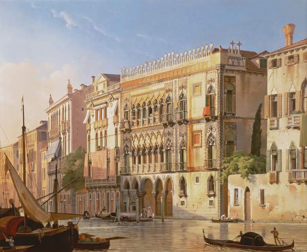 The Ca' d'Oro, Venice van Friedrich Nerly