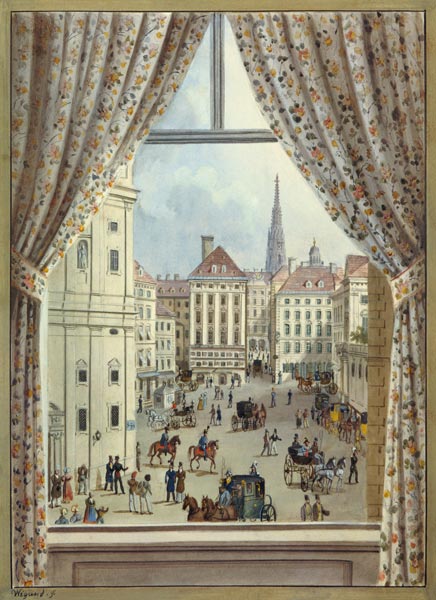 View of the Freyung, Vienna van Friedrich Wigand