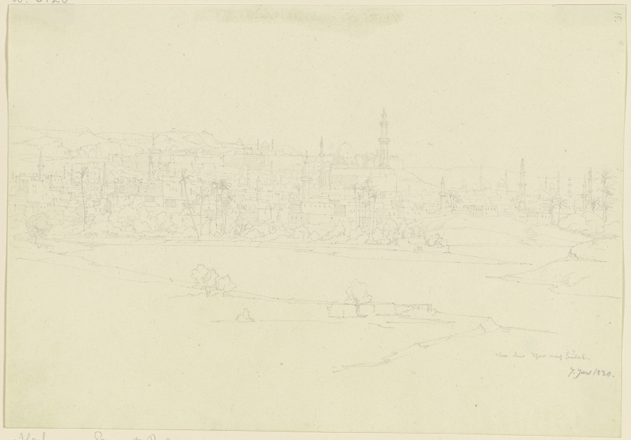 View of Būlāq van Friedrich Maximilian Hessemer