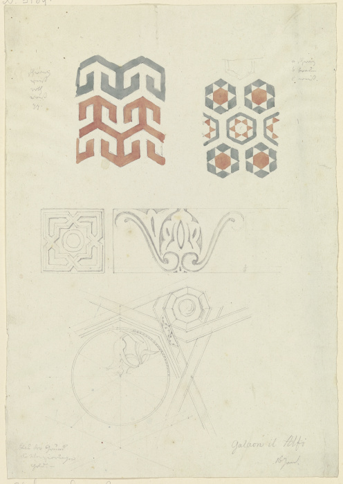 Geometrische und vegetabile Muster van Friedrich Maximilian Hessemer