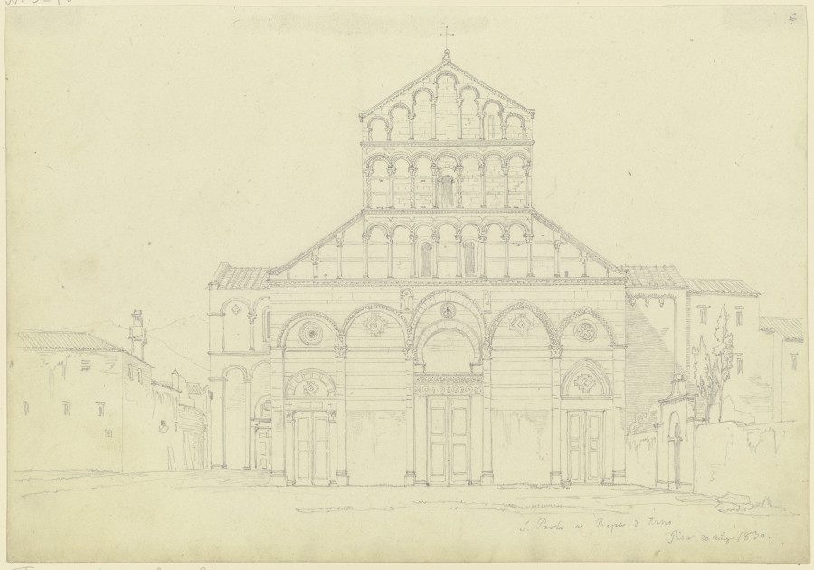 S. Paolo a Ripa d’Arno in Pisa van Friedrich Maximilian Hessemer
