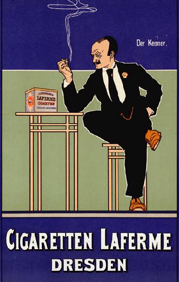 Advertising Poster for the Cigaretten Laferme Dresden