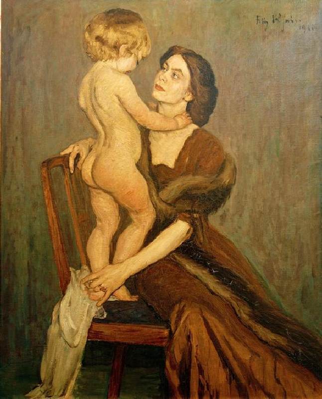 Lady and Child van Fritz Rhein
