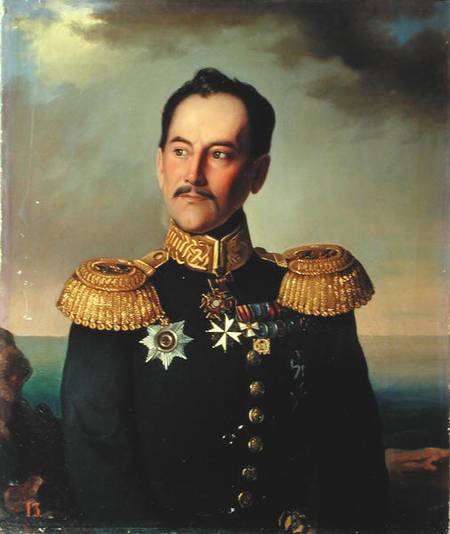 Portrait of Vice-admiral Nikolai Rimsky-Korsakov (1793-1848) van G. Botmann