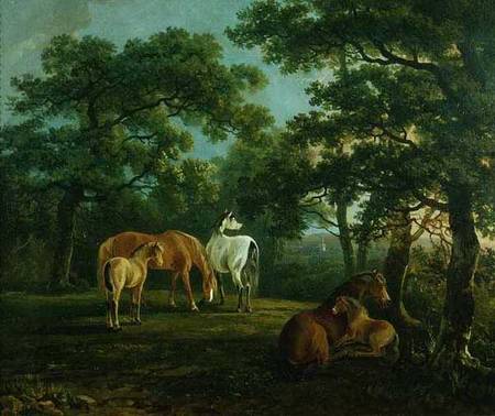 Horses in a Landscape van G. Gilpin